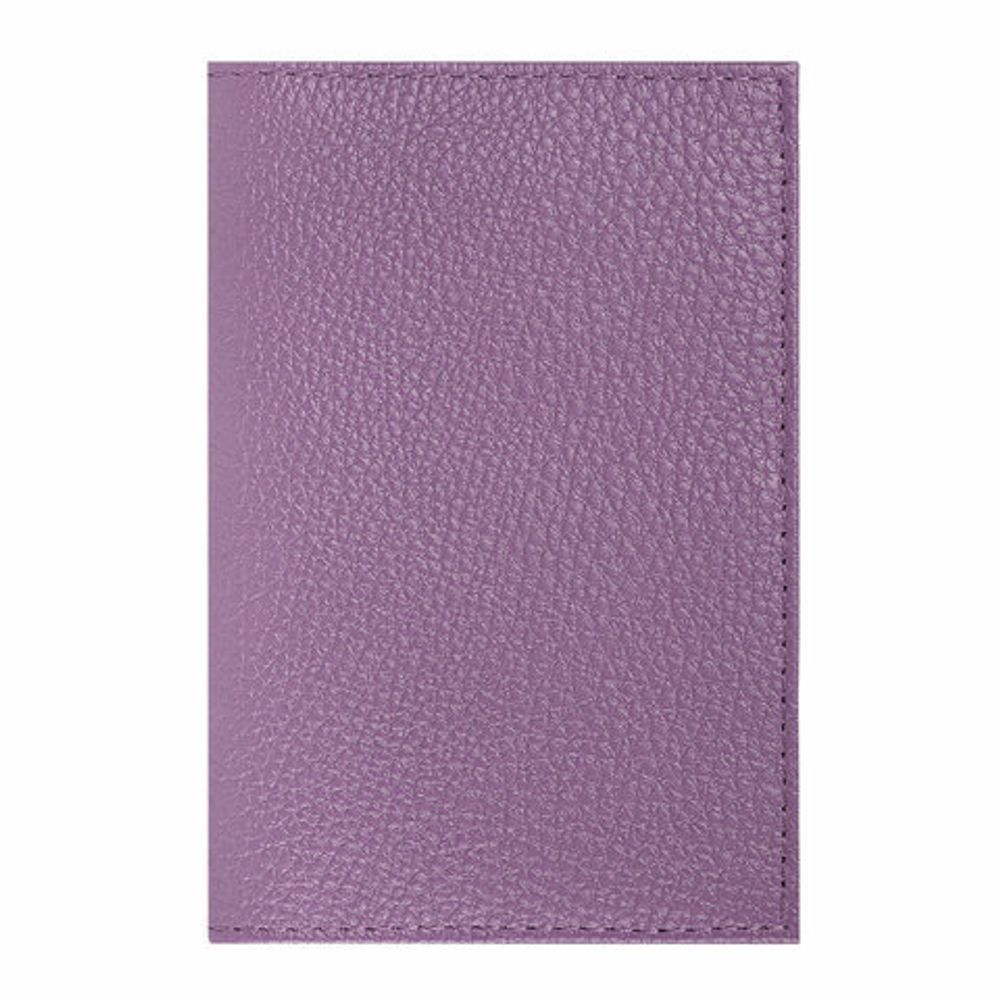Обложка для паспорта натуральная кожа флоттер, кожаный уголок, лавандовая, BRAUBERG, 238864
