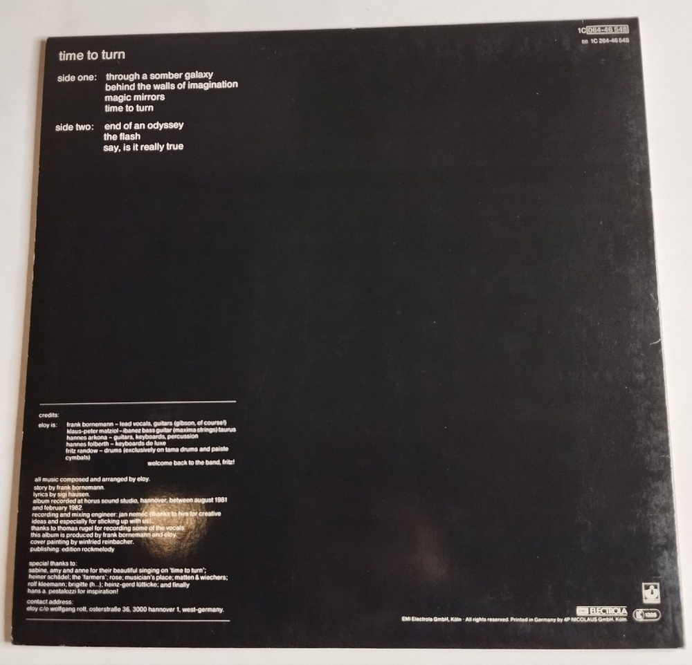 Винтажная виниловая пластинка LP Eloy Time To Turn (Germany 1982)