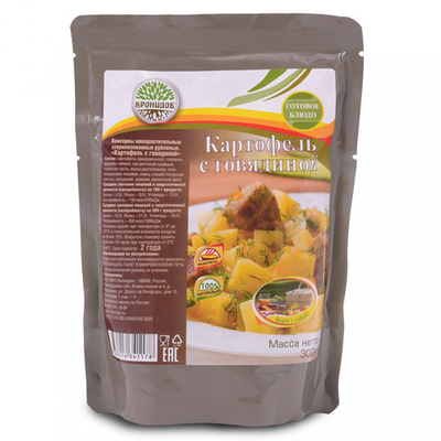 Готовое блюдо "Картофель с говядиной" 300г. (Кронидов)