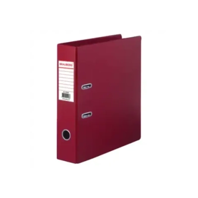 Регистратор 70мм BRAUBERG двухсторонний ПВХ, см. инф. окно, бордовый