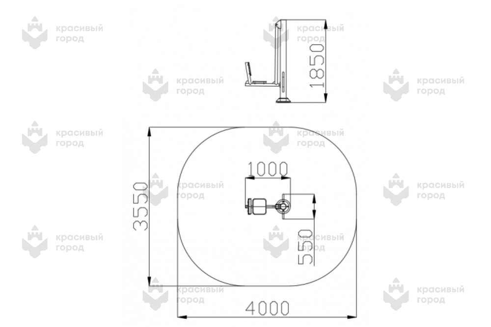 Уличный тренажер Жим ногами