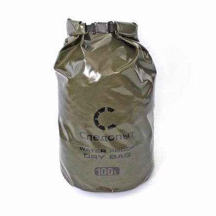 Гермомешок &quot;СЛЕДОПЫТ - Dry Bag&quot;,с лямками, 100 л,ПВХ, цв. хаки/20/