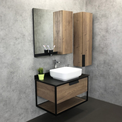 Тумба с раковиной Comforty Кёльн , дуб темный (75-90)