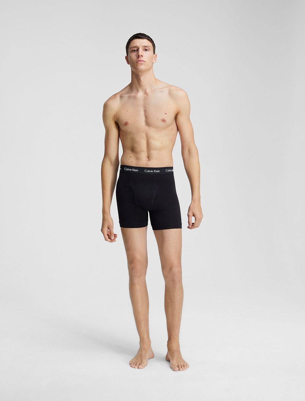 Мужские трусы Calvin Klein боксеры-брифы 3-Pack Cotton Stretch Black