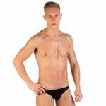 Хлопковые трусы-слипы с заниженной посадкой (Размер: M) (Цвет: коричневый)