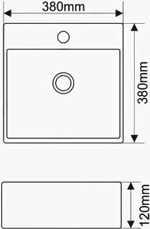 Умывальник SantiLine 380*380*120