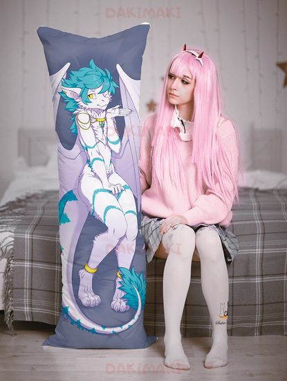 Дакимакура фурри Ледяной дракон арт. 0668