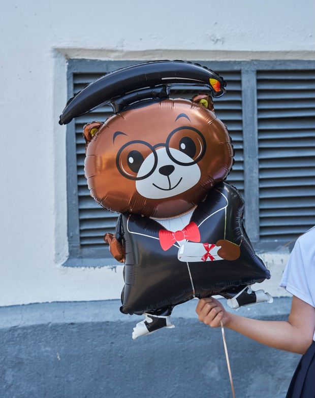 Шар-фигура, фольга, "Выпускник. Медведь" (Falali), 37"/94 см (БГ-35)