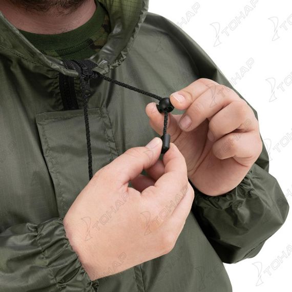 Костюм ветровлагозащитный Походный, цв.зеленый PU 5000 р.48 (T-KS-VVZ-M-PU5-002) Helios