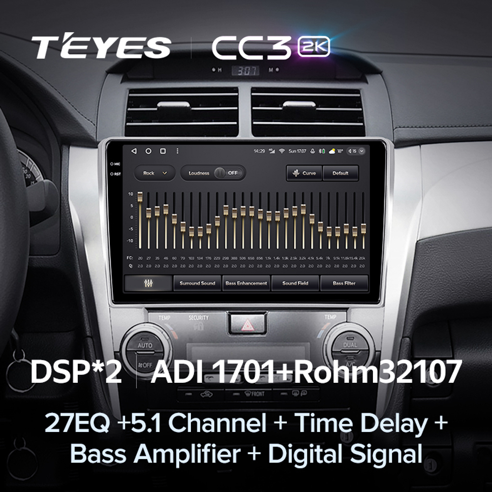 Teyes CC3 2K 10,2"для Toyota Camry 2011-2014