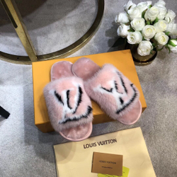 Louis Vuitton Fur Slide