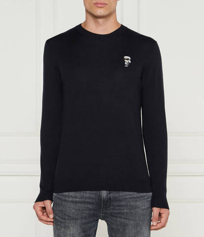 Хлопковый свитер Karl Lagerfeld - темно-синий(655013 544399)