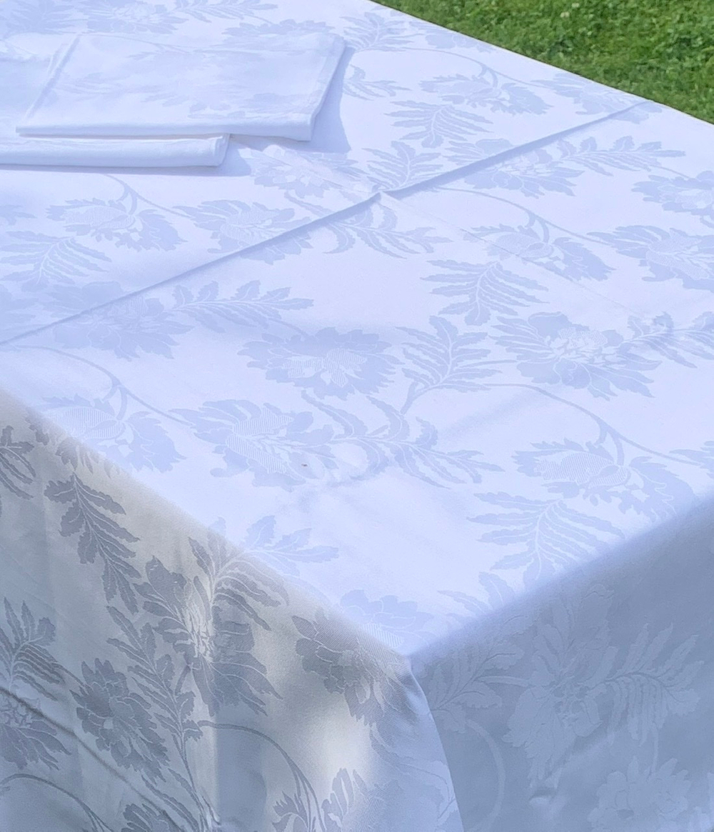 Скатерть 160х270 и 12 салфеток Vallesusa Arles 14463 белые