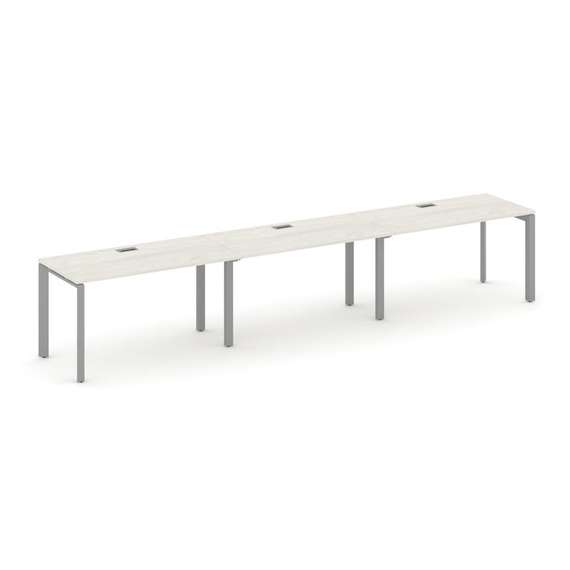 Style Project Рабочая станция односторонняя SN-59P.ORS-042 Дуб Наварра/Металл Серый/Серебро Заглушка