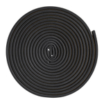 Уплотнитель резиновый, 12 м, профиль "D", черный Сибртех 88922