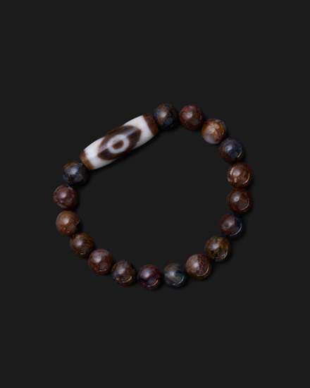 Дзи 3 глаза в браслете из петерсита