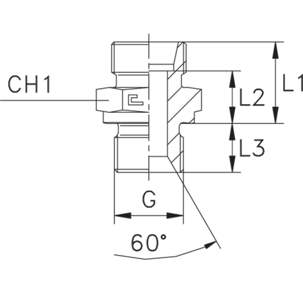 Штуцер FB DS16 BSP 1/2" (корпус)