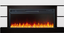 Каминокомплект Modern 42 - Белый с черным (Ширина 1395 мм) с очагом Vision 42 LED