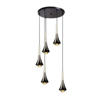 Люстра подвесная 35W 3000K APL.784.06.05 черный/золото Agas Aployt