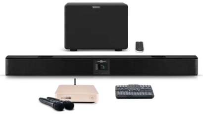 Караоке система Evobox Classic с микрофонами + Акустическая система EvoSound Bar