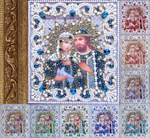 Принт-ЖС13 Ткань с нанесенной авторской схемой Святые Петр и Феврония (Жемчужная серия) +инструкция