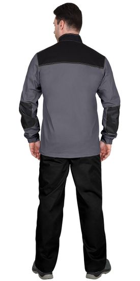 Куртка "Сириус-Манхеттен"  (т.серый/черный/оранжевый) удл.