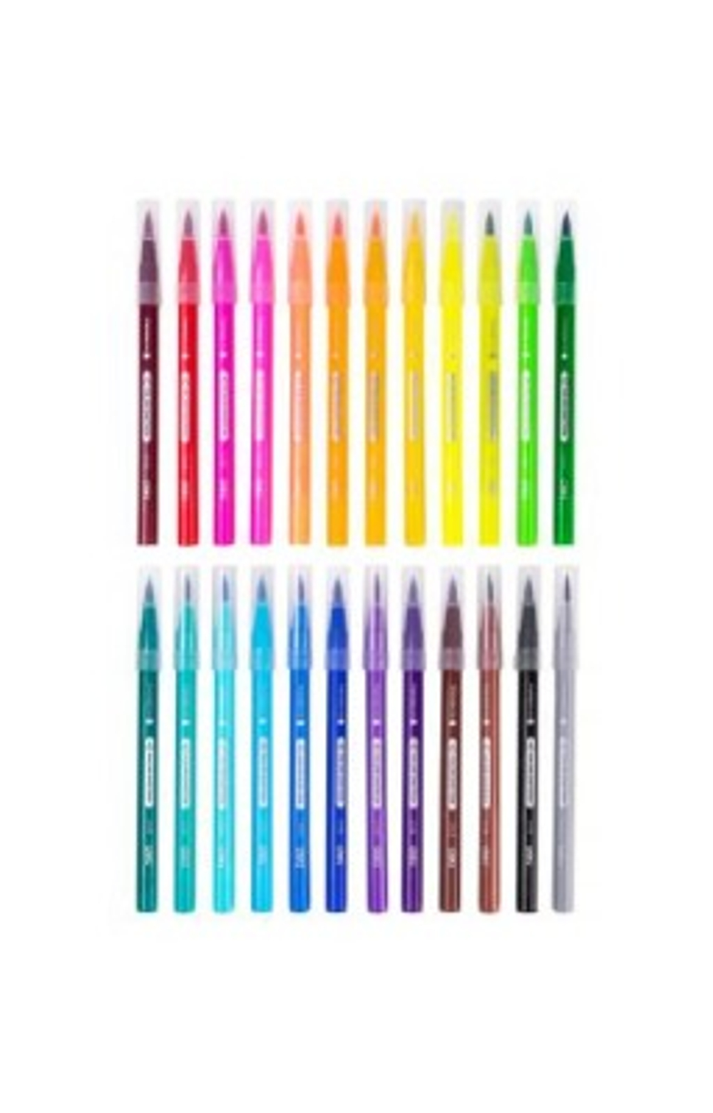 Фломастеры 24цв. Deli Color Emotion кист, смываемые, пластиковый пенал EC10324