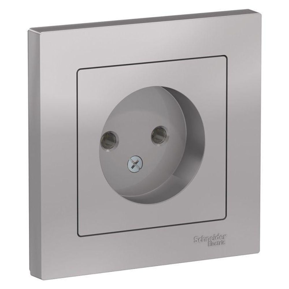 Розетка 1-м СП AtlasDesign 16А IP20 без заземл. в сборе алюм. SE ATN000340 Розетка 1-м СП AtlasDesign 16А IP20 без заземл. в сборе алюм. SE ATN000340