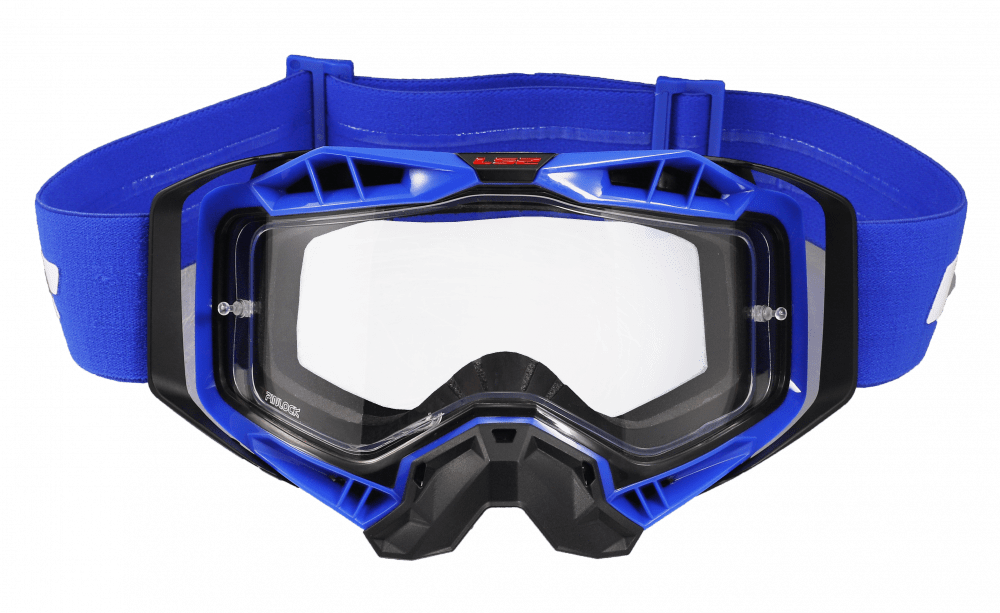 LS2 Очки кроссовые AURA Goggle с прозрачной линзой синие