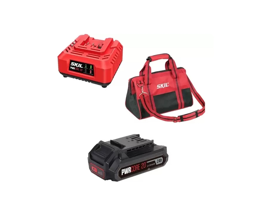 Набор: Зарядное устройство SKIL SC0060 (60W) и Аккумуляторная батарея BY5197 (2Ач) + сумка BG3224