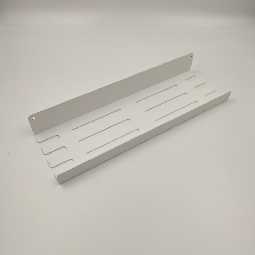 Полка MetaDec Holes настенная прямая, 30х10см белая, 1шт