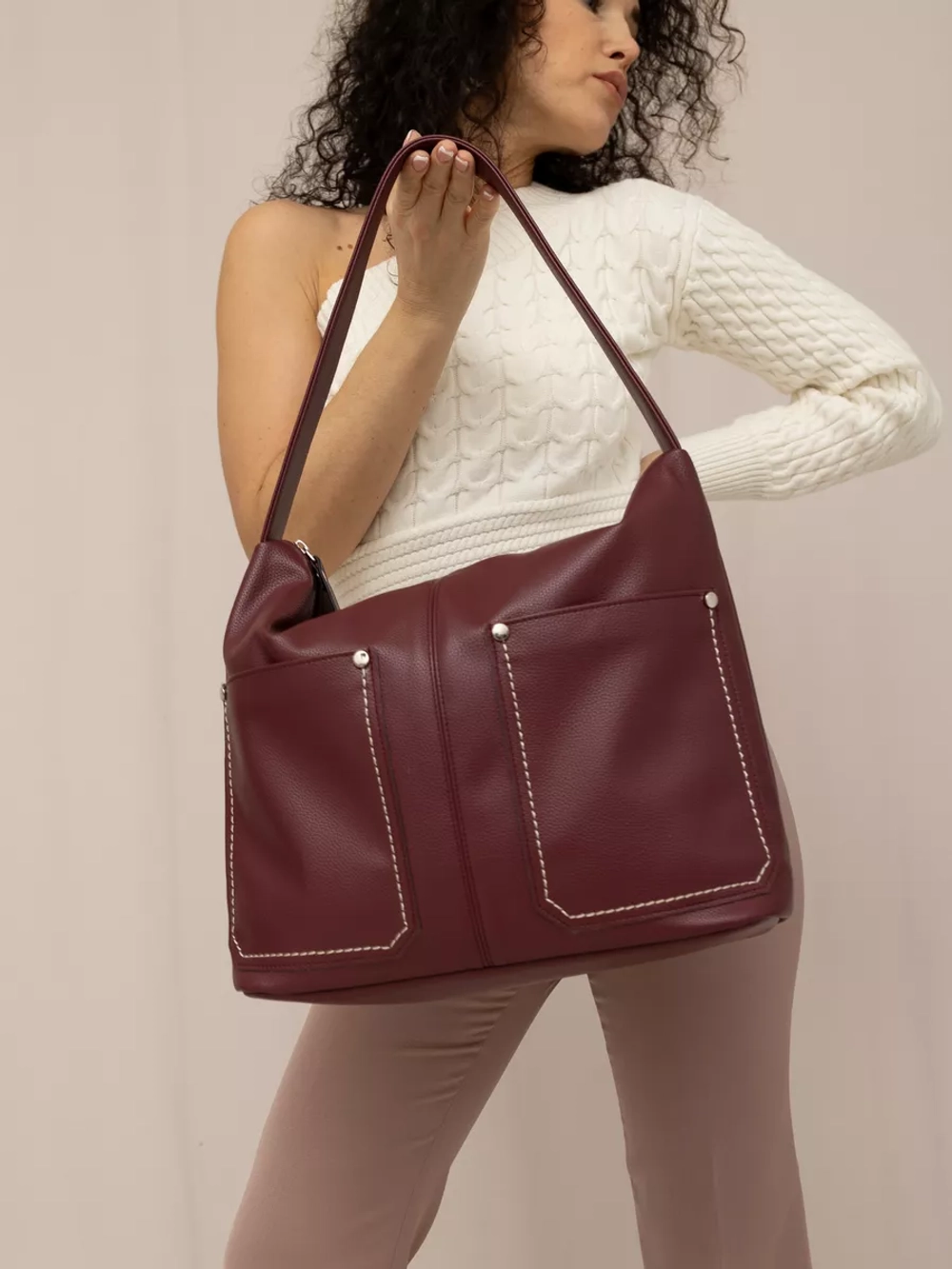 Сумка через плечо большая шоппер