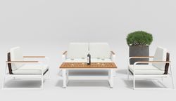 Bella, набор белый/бежевый, алюминий