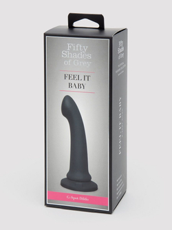 Черный фаллоимитатор Feel It Baby Silicone G-Spot Dildo - 17,8 см.