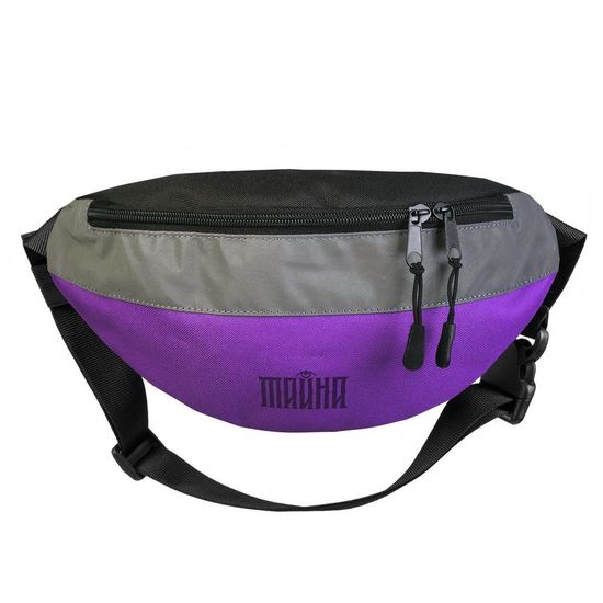 Сумка ТАЙНА поясная LINE фиол/реф