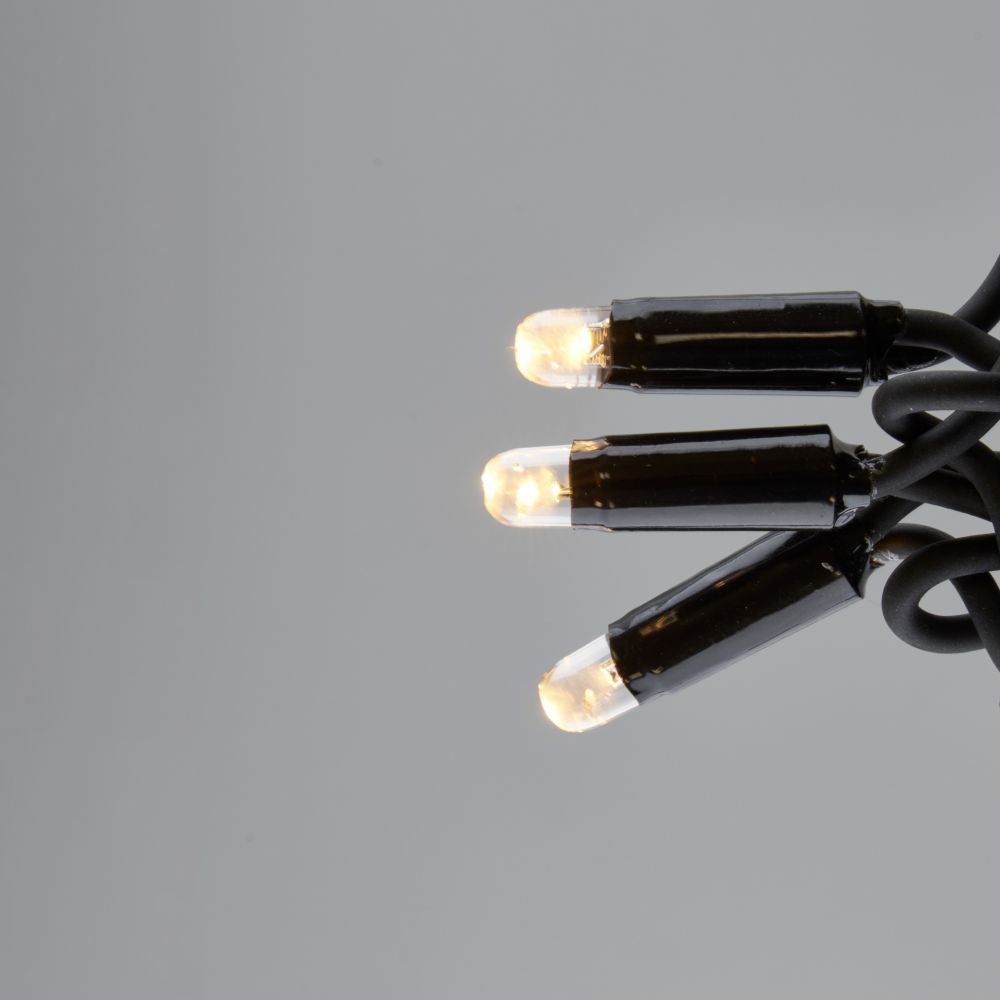 ULD-B5007-300-TBK WARM WHITE IP67 Бахрома светодиодная с эффектом мерцания. 5м. Соединяемая. 300 светодиодов. Теплый белый свет. Провод черный. TM Uniel