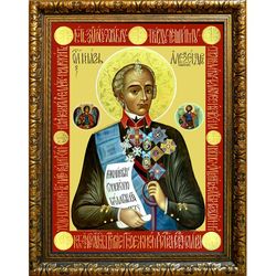 Александр Суворов "Христов воин". Икона на холсте