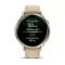 Garmin Venu 4 41 мм лунное золото смарт-часы с силиконовым ремешком цвета слоновой кости и дополнительным песочным кожаным ремешком