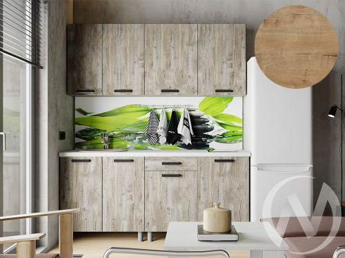 Кухня Элиана 1.8м (корпус белый/дуб юкон) 38мм дуб бунратти