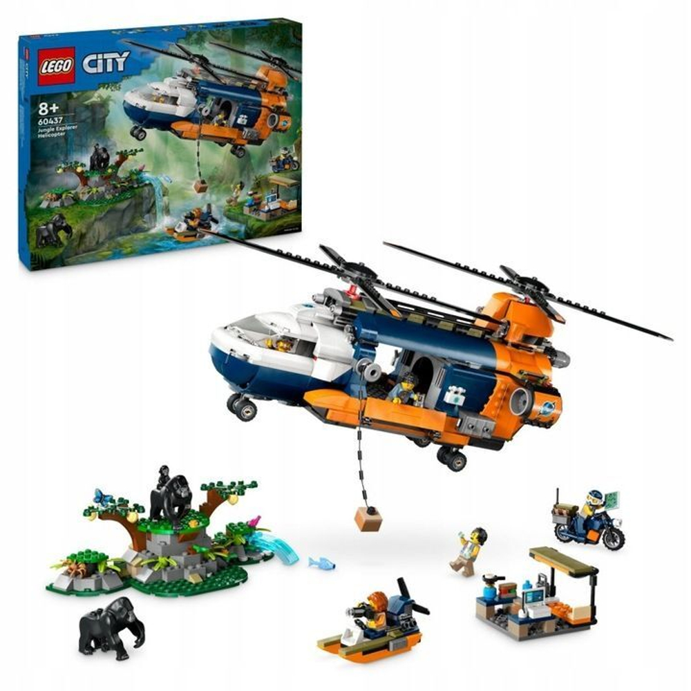 Конструктор LEGO City - Вертолет исследователя джунглей на базе - Лего Сити  60437 купить в Москве | Доставка по России.