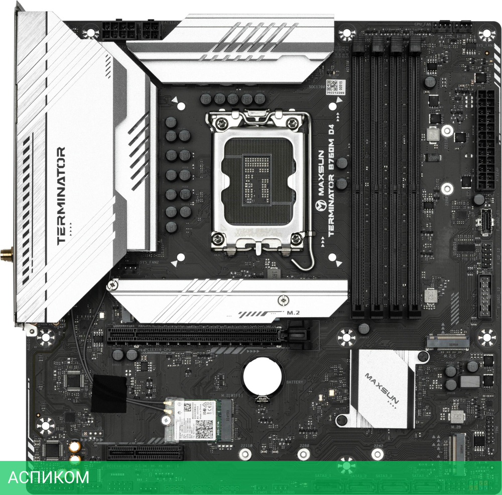 Материнская плата Maxsun Terminator D4 WIFI6E DDR4 (B760M)