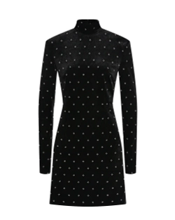 Платье мини с декором из бисера DAN MARALEX