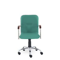 Кресло Самба GTP TG СН D8 (темный орех) Z34 (светло-зеленый)