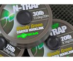 KORDA Поводковый материал N-Trap Semi-stiff 20lb Weedy Green