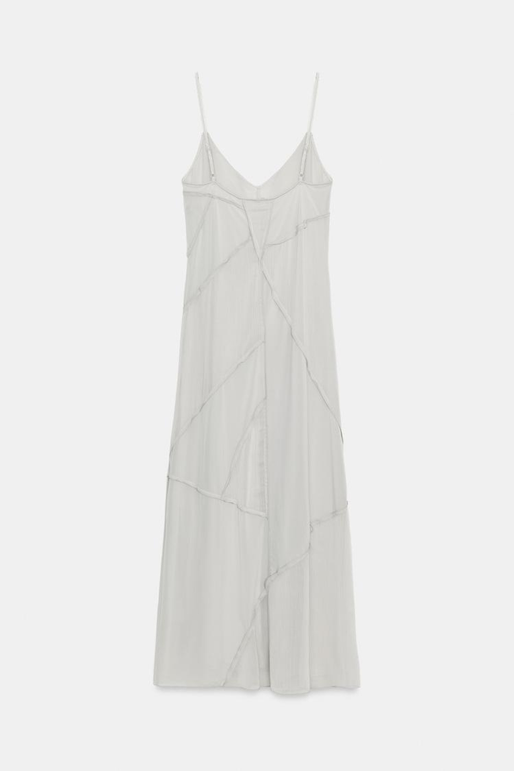 ZARA КОМБИНИРОВАННОЕ ПЛАТЬЕ МИДИ, СВЕТЛО-БИРЮЗОВЫЙ