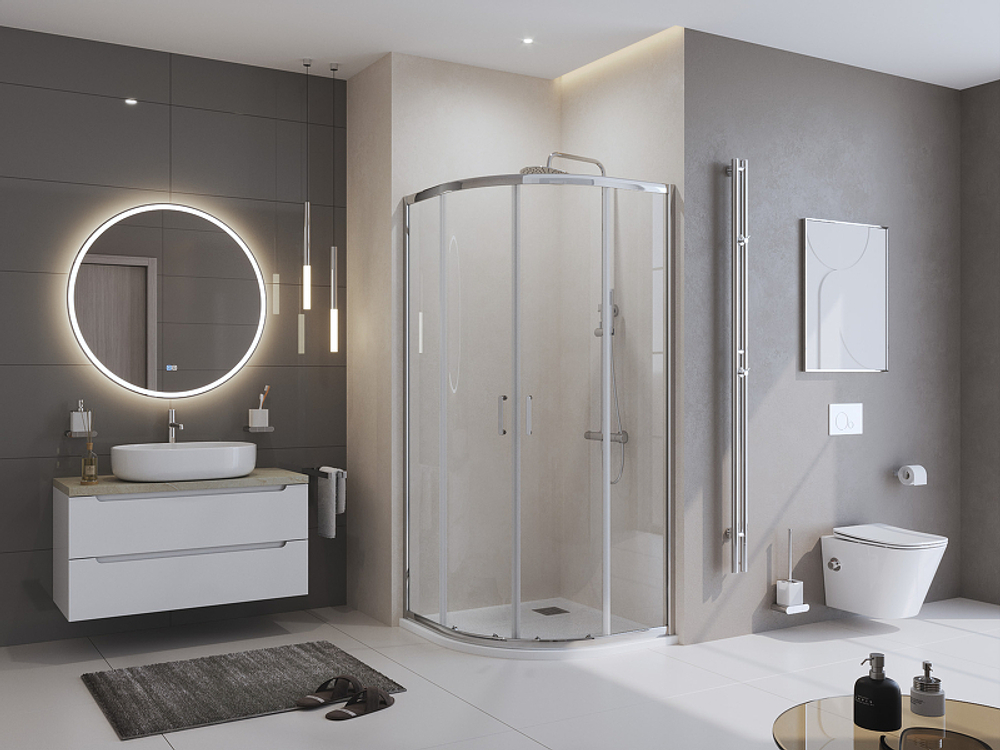 Душевой поддон из искусственного камня BelBagno Uno 90x90 TRAY-MR-UNO-R-90-550-35-W Белый