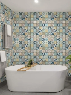 Декоративная стеновая панель ПВХ Пэчворк Микс 482х482 мм