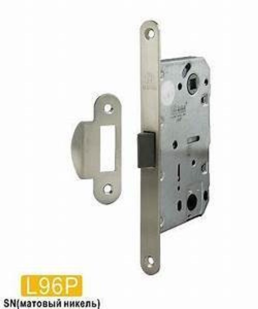 Замок врезной сантехнический L96P матовый никель