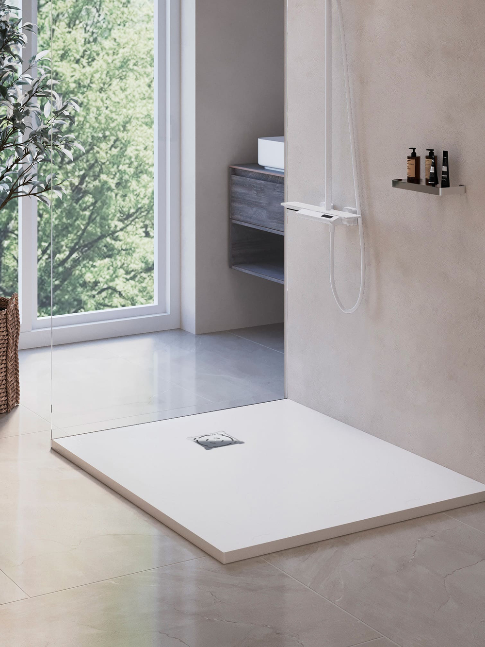 Душевой поддон прямоугольный RGW ST-W Белый (700x1200)