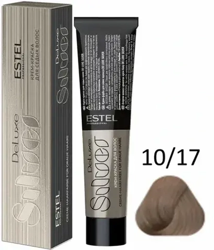 ESTEL De Luxe Silver Краска для волос, 10/17 светлый блондин пепельно-коричневый, 60 мл